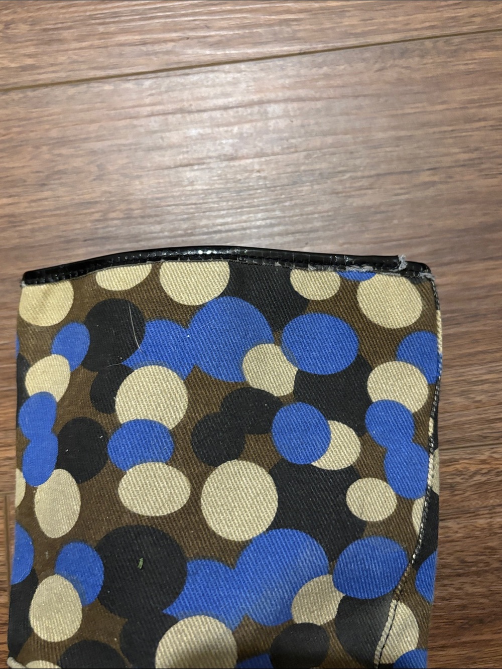 Aldo Blue, Black & Tan Polka Dot Ankle Boot - Picture 4 of 8
